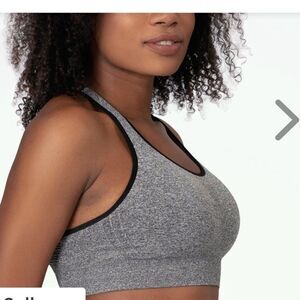 Truekind® Reactivate Sports Bra Dark Heather Grey XL NWT IN PACKAGE